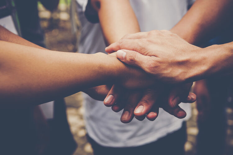 Business Teamwork Join Hands Together